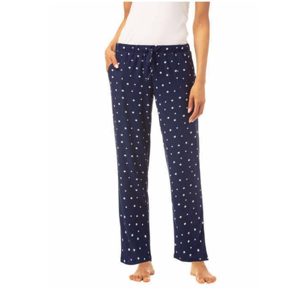 Lucky Brand Navy Blue Star Print Lounge Pants PJs Pajama Women's XL Extra Large